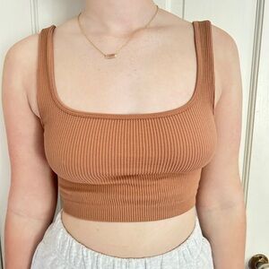 Light Brown Cropped Tank